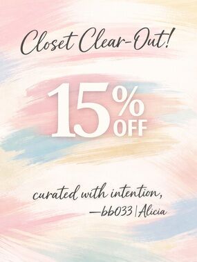 Spring Closet Clear‑Out | 15% Off Everything 🌷